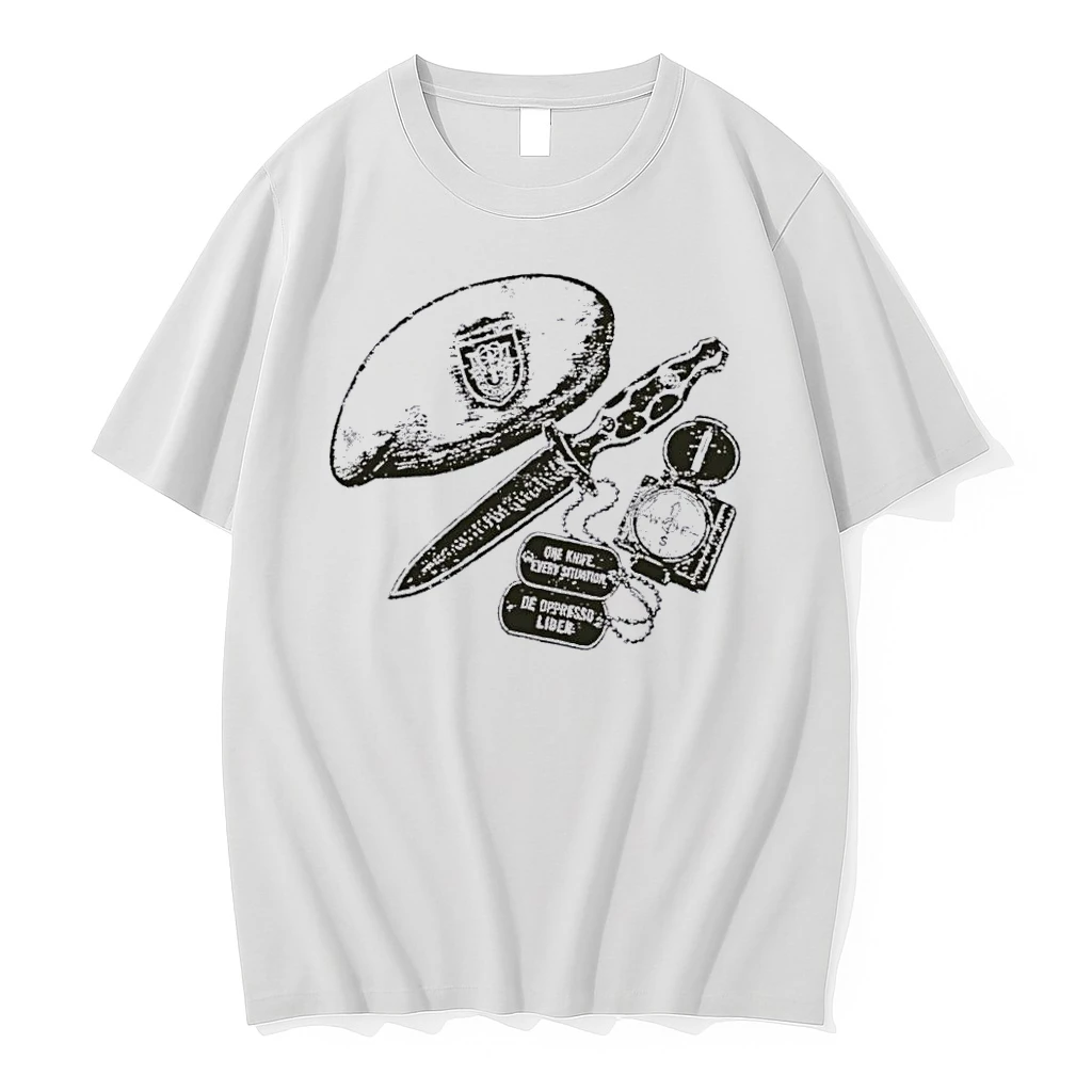Officials De Oppresso Liber One Knife Every Situation Beret Dagger Compass Dog Tags Sketch White Womens T Shirt Sweater Hoodie