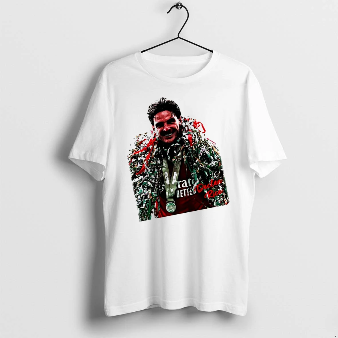 Officials Declan Rice Arsenal Champion 2026 Player Collage T Shirt Sweater Hoodie