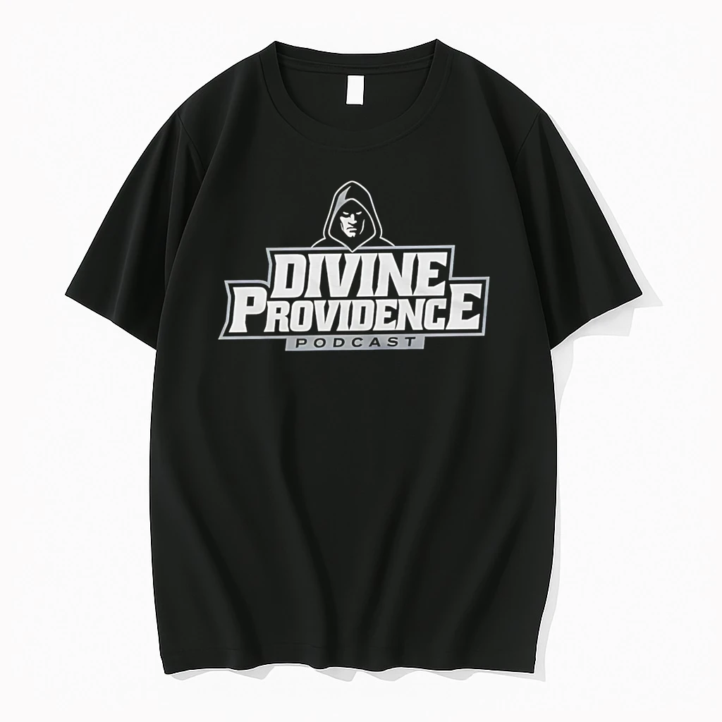 Officials Divine Providence Podcast With Hooded Figure Logo T Shirt Sweater Hoodie