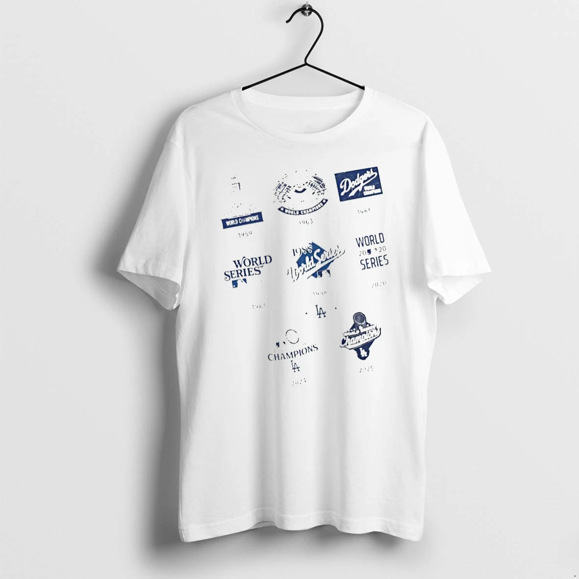Officials Dodgers World Series Championship Years Premium T Shirt Sweatshirt Hoodie