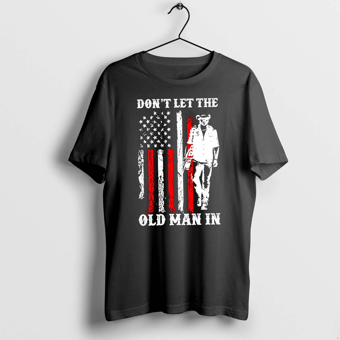 Officials Dont Let The Old Man In Cowboy American Flag Premium T Shirt Sweatshirt Hoodie