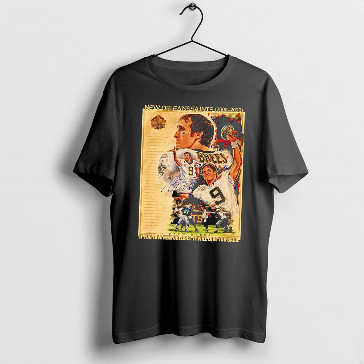 Officials Drew Brees New Orleans Saints 2006 2020 If You Love New Orleans It Will Love You Back Tee Premium T Shirt Sweatshirt Hoodie