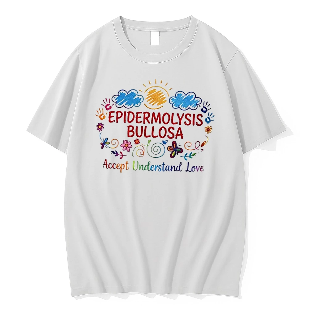 Officials Epidermolysis Bullosa Accept Understand Love Colorful Sun Clouds Handprints Butterfly Flowers White Womens Premium T Shirt Sweatshirt Hoodie