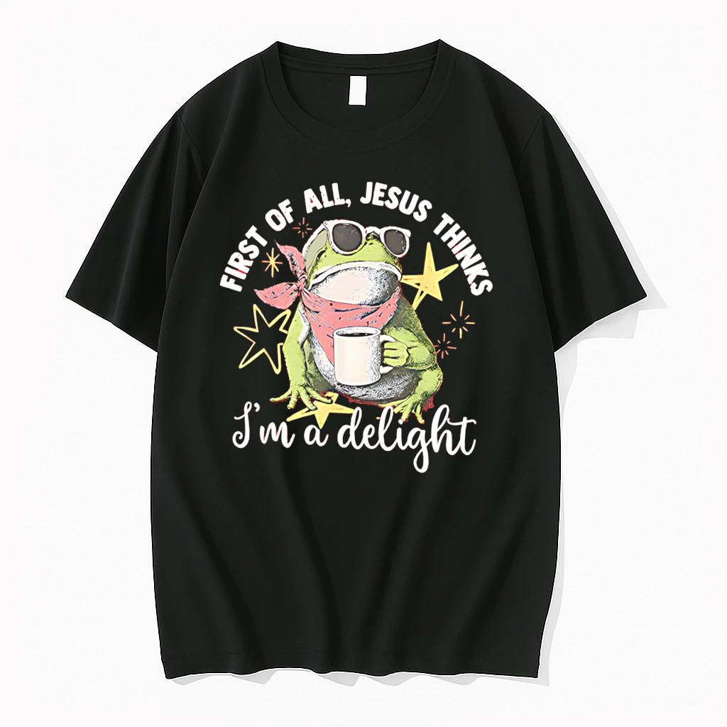 Officials First Of All Jesus Thinks Im A Delight Frog Tee T Shirt Sweater Hoodie