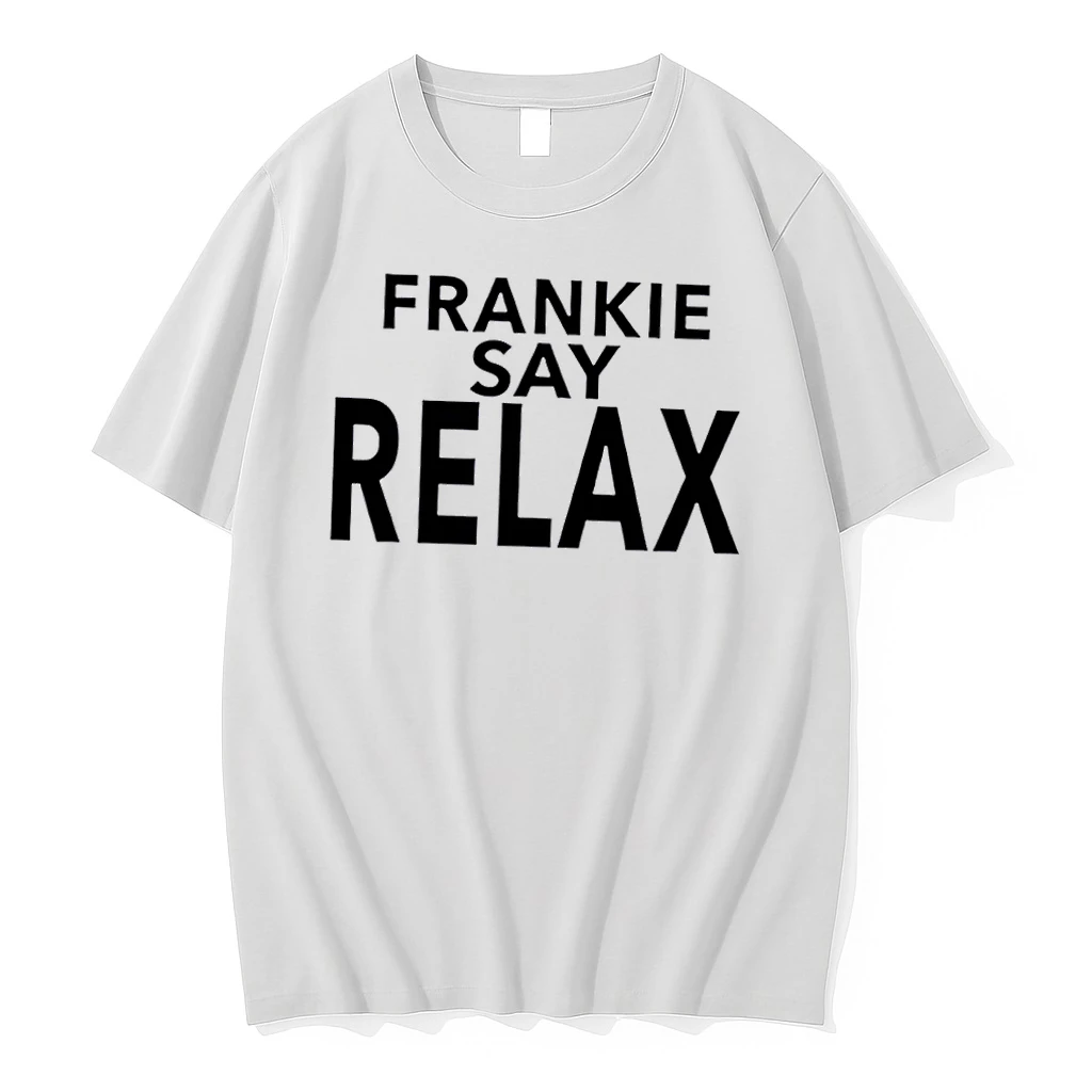 Officials Frankie Say Relax Minimalist Bold Black Sans Serif Typography White Womens Premium T Shirt Sweatshirt Hoodie