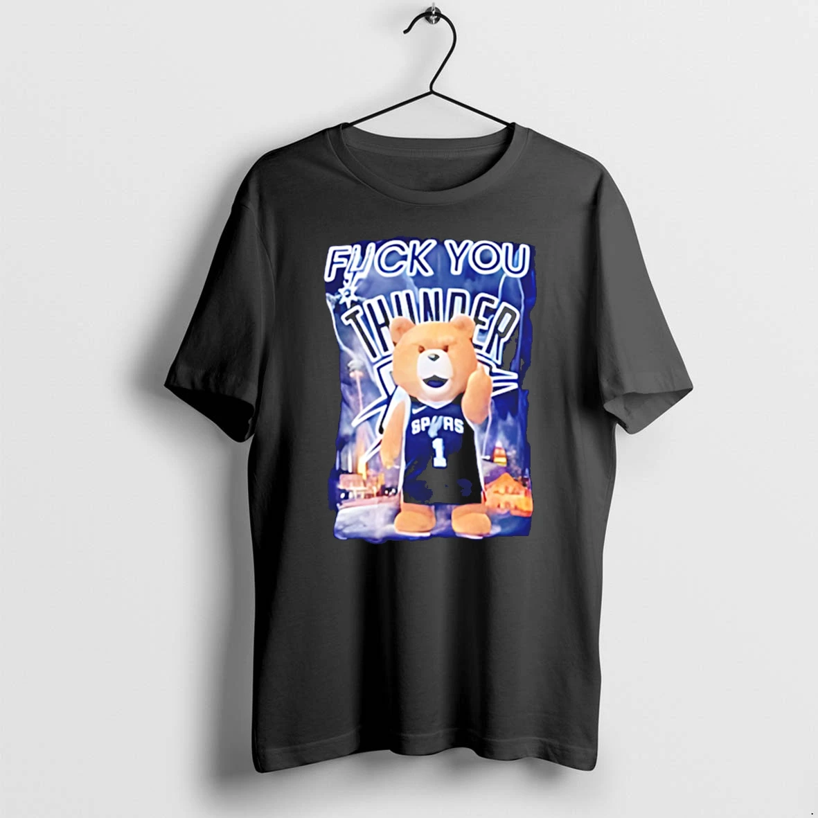 Officials Fuck You Thunder Bear San Antonio Spurs Tee T Shirt Sweater Hoodie