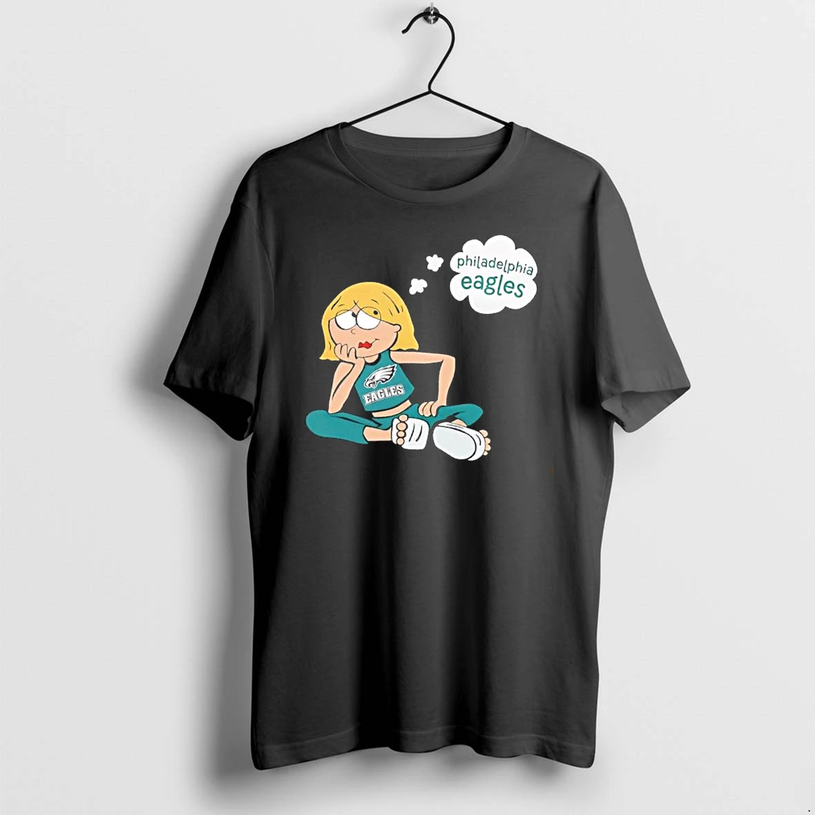 Officials Funny Philadelphia Eagles Nfl Cartoon Blonde Girl Daydreaming Thought Bubble Mens T Shirt Sweater Hoodie