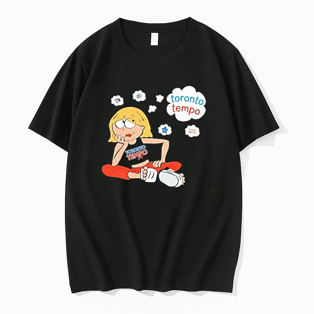 Officials Funny Toronto Tempo Taptors Cartoon Blonde Girl Sitting Thought Bubbles Logos Mens T Shirt Sweater Hoodie