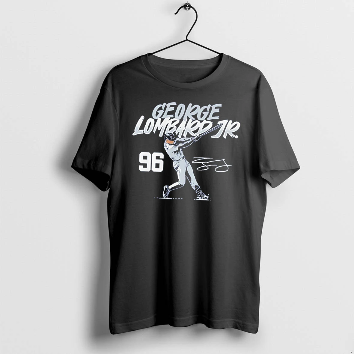 Officials George Lombard Jr New York Yankees Slugger Swing Number Signature Tee Premium T Shirt Sweatshirt Hoodie