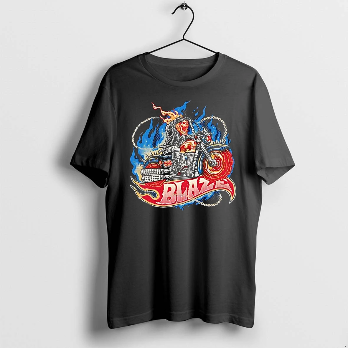 Officials Ghost Rider Marvel Comics Blaze Motorcycle Premium T Shirt Sweatshirt Hoodie