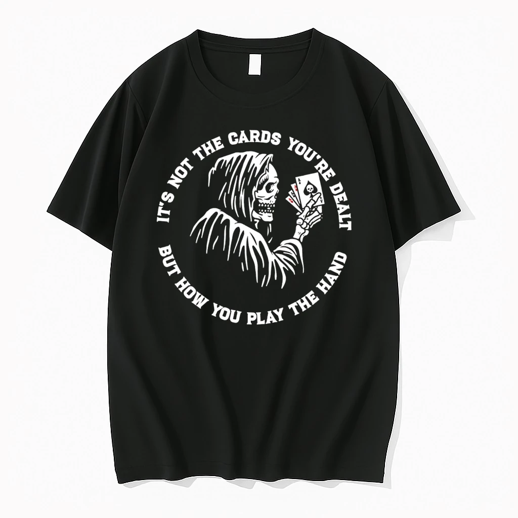 Officials Grim Reaper Playing Cards How You Play The Hand Black T Shirt Sweater Hoodie