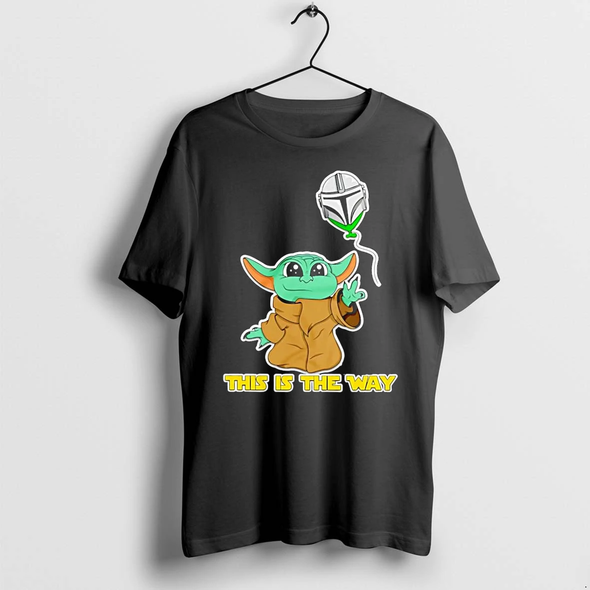 Officials Grogu Baby Yoda Mandalorian Helmet This Is The Way Black T Shirt Sweater Hoodie