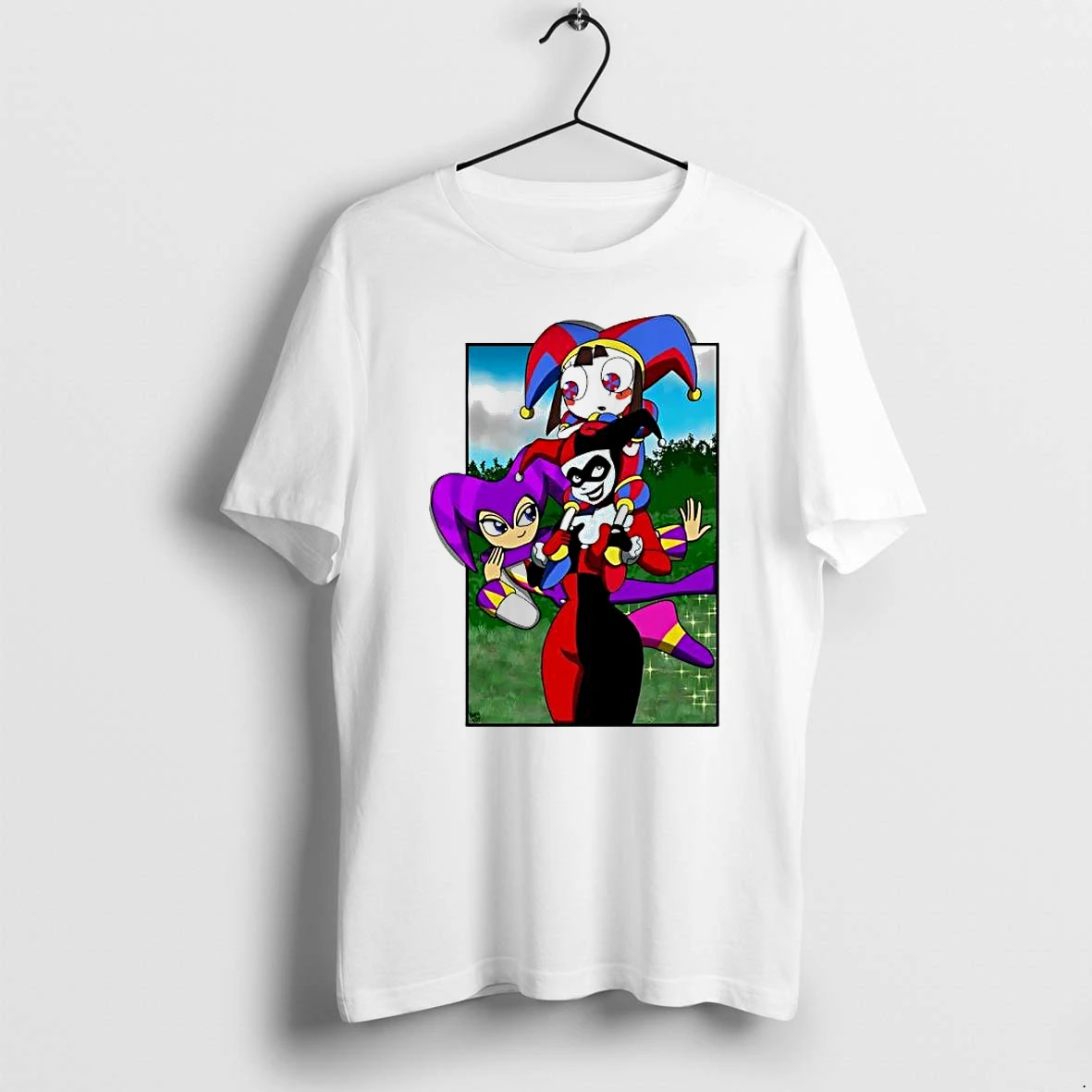 Officials Harley Quinn Pomni Nights Dc Comics The Amazing Digital Circus Premium T Shirt Sweatshirt Hoodie