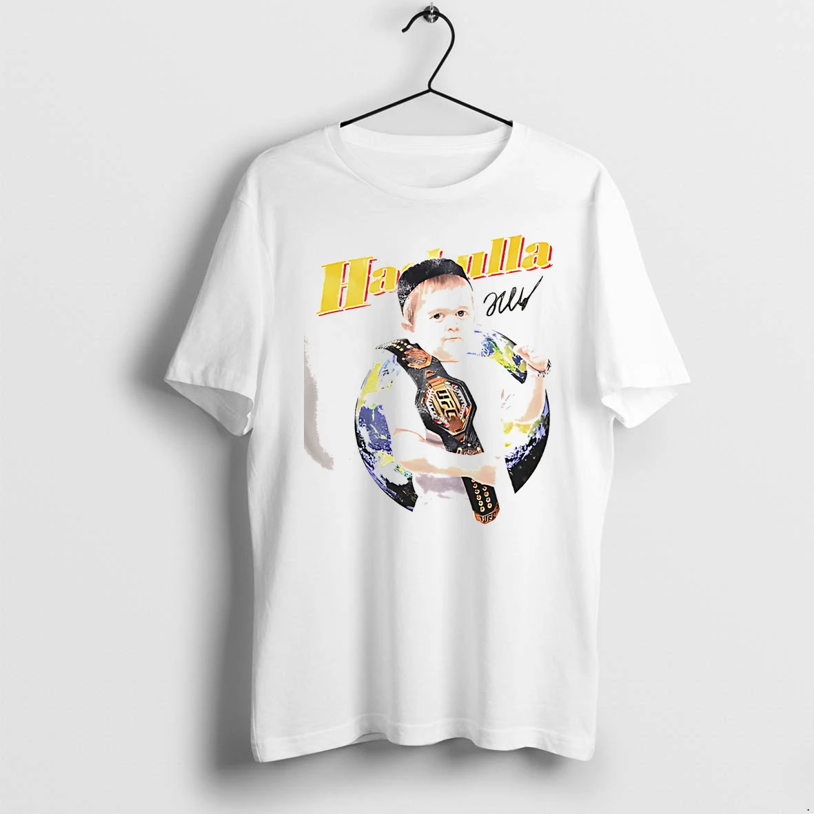 Officials Hasbulla Magomedov Ufc Championship Belt Earth Orbit Graphic T Shirt Sweater Hoodie