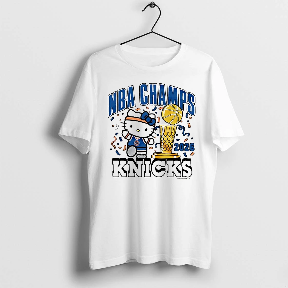 Officials Hello Kitty X New York Knicks 2026 Nba Champs Cartoon Women Premium T Shirt Sweatshirt Hoodie