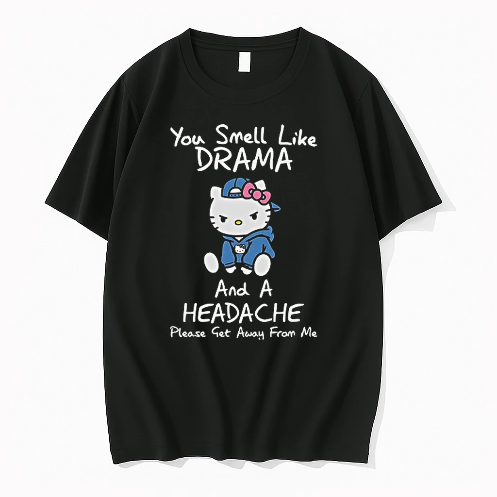 Officials Hello Kitty You Smell Like Drama And A Headache Please Get Away From Me T Shirt Sweater Hoodie