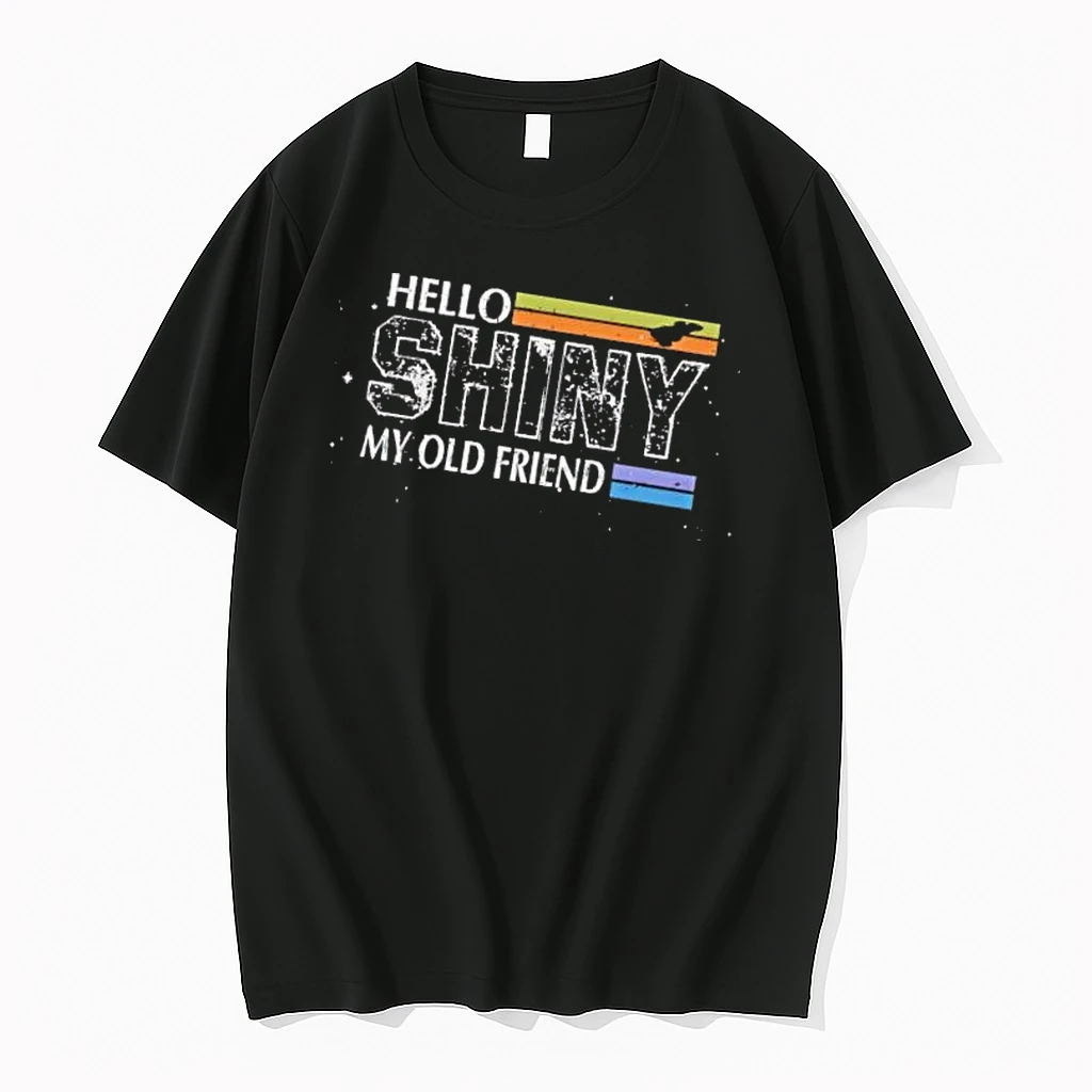 Officials Hello Shiny My Old Friend Spaceship Silhouette Retro Stripes Distressed Mens Premium T Shirt Sweatshirt Hoodie