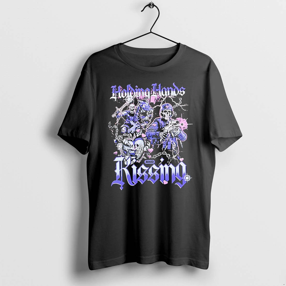 Officials Holding Hands And Kissing Skeleton Warrior And Soldier Premium T Shirt Sweatshirt Hoodie