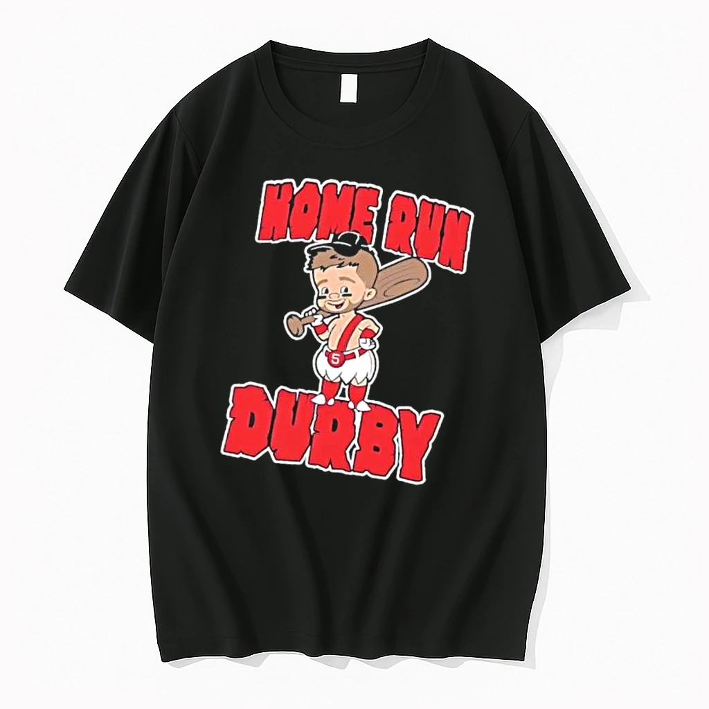 Officials Home Run Durby Cartoon Caveman Baseball Player Holding Bat Mens T Shirt Sweater Hoodie