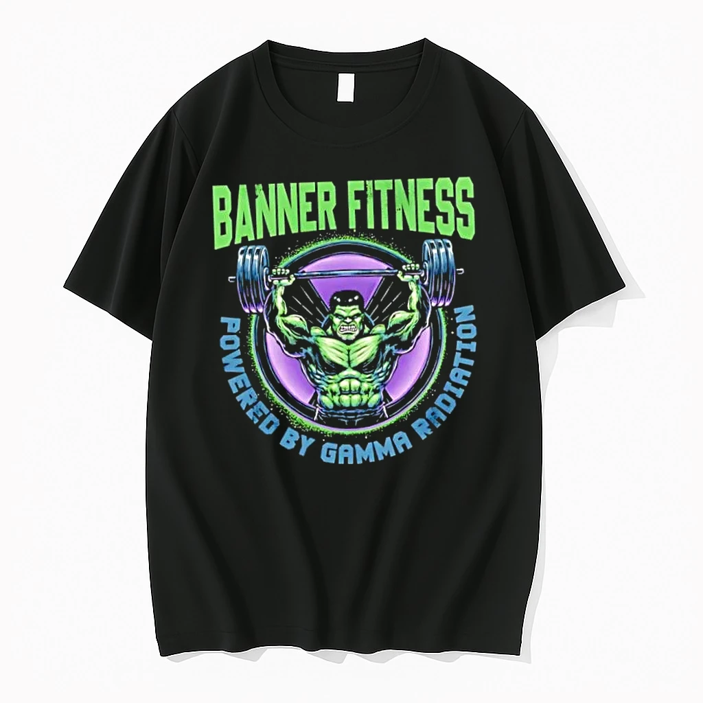 Officials Hulk Marvel Comics Banner Fitness Powered By Gamma Radiation Workout Gym Premium T Shirt Sweatshirt Hoodie