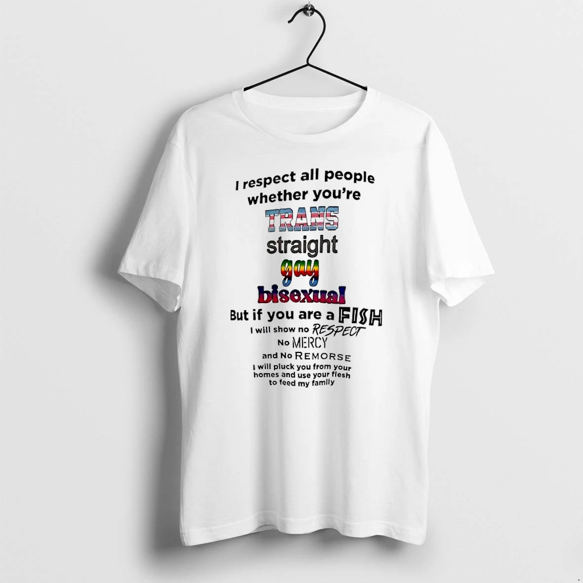 Officials I Respect All People Whether You Are Trans Straight Gay Bisexual But If You Are A Fish Premium T Shirt Sweatshirt Hoodie