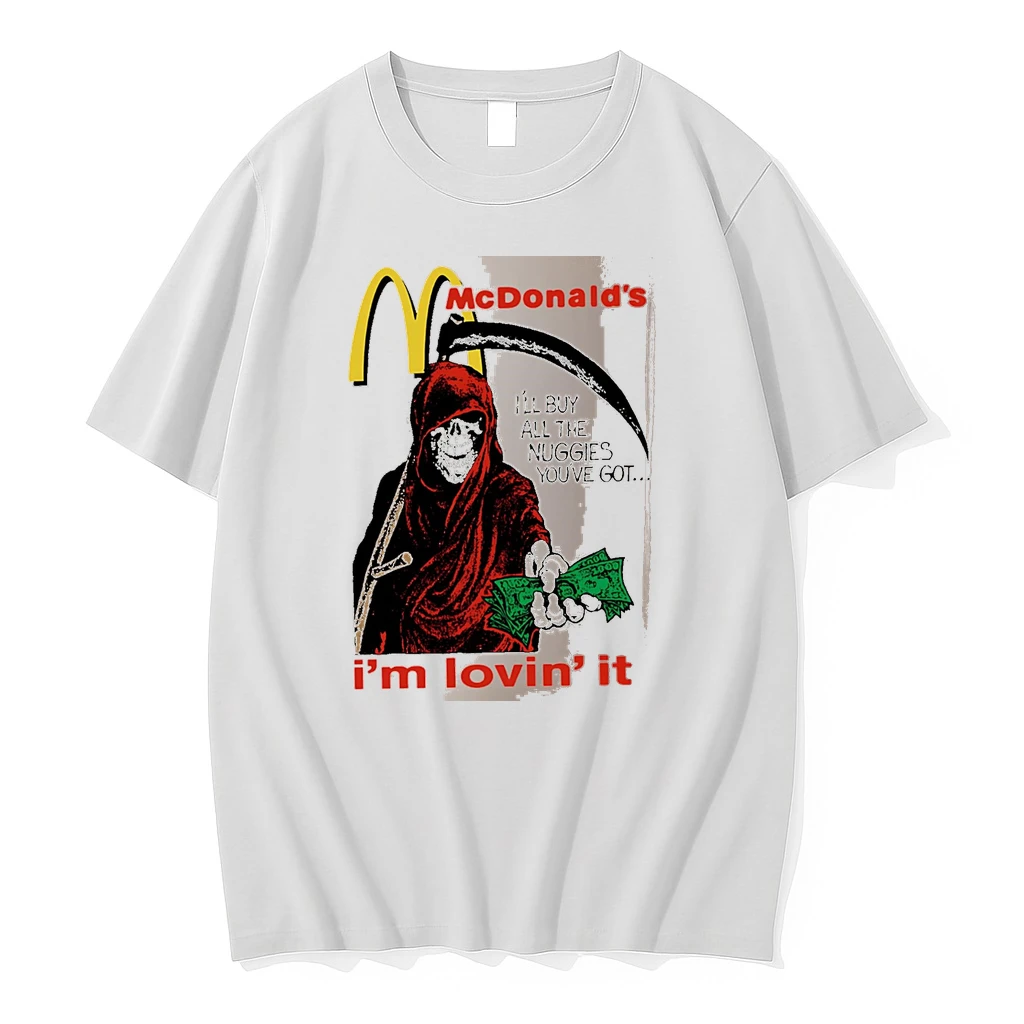 Officials Ill Buy All The Nuggies Youve Got Mcdonalds Im Lovin It Grim Reaper White Premium T Shirt Sweatshirt Hoodie