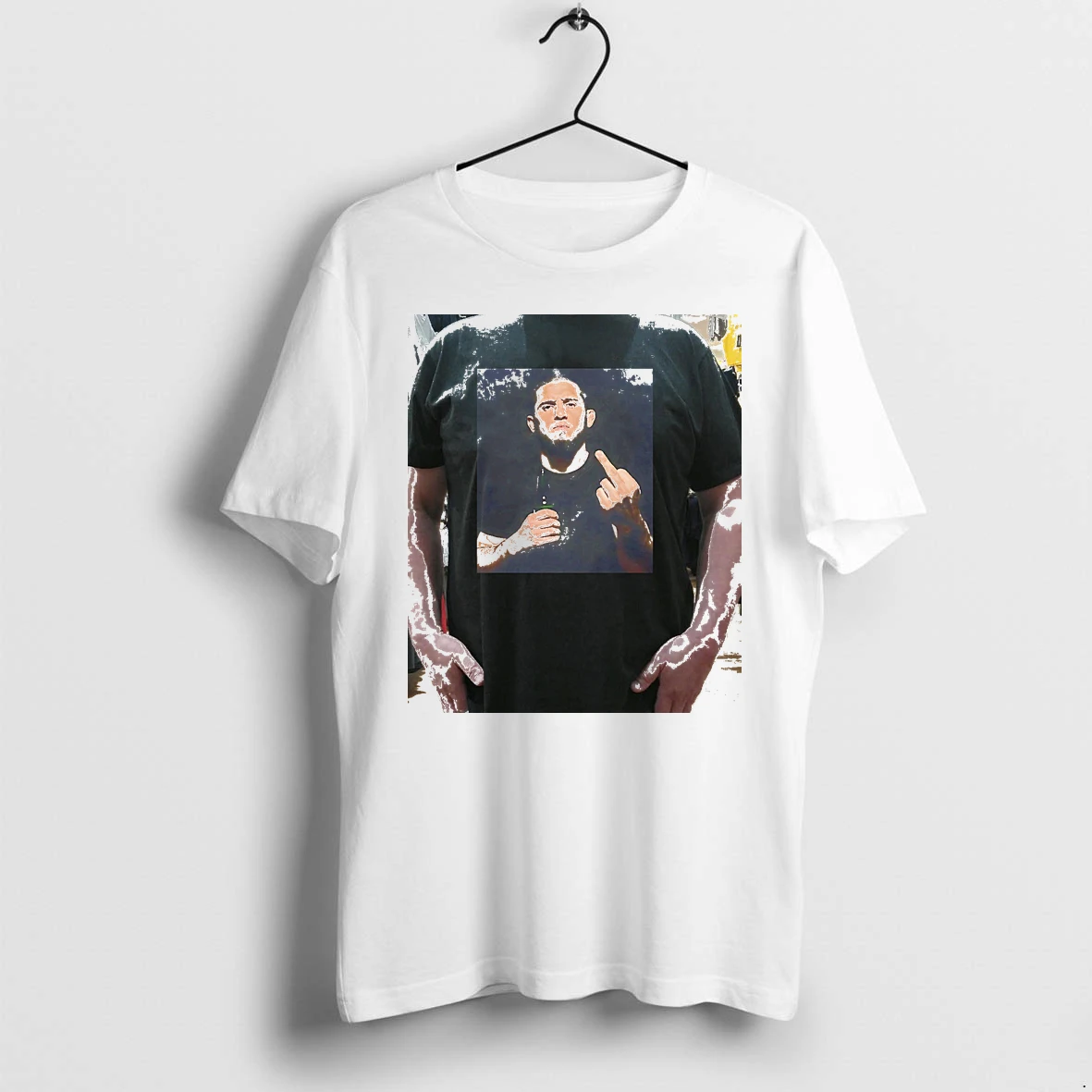 Officials Islam Makhachev Holding Beer Middle Finger Premium T Shirt Sweatshirt Hoodie