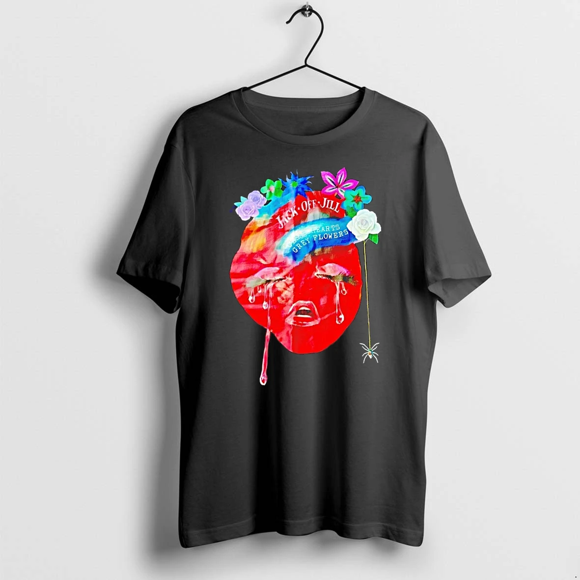 Officials Jack Off Jill Clear Hearts Grey Flowers T Shirt Sweater Hoodie