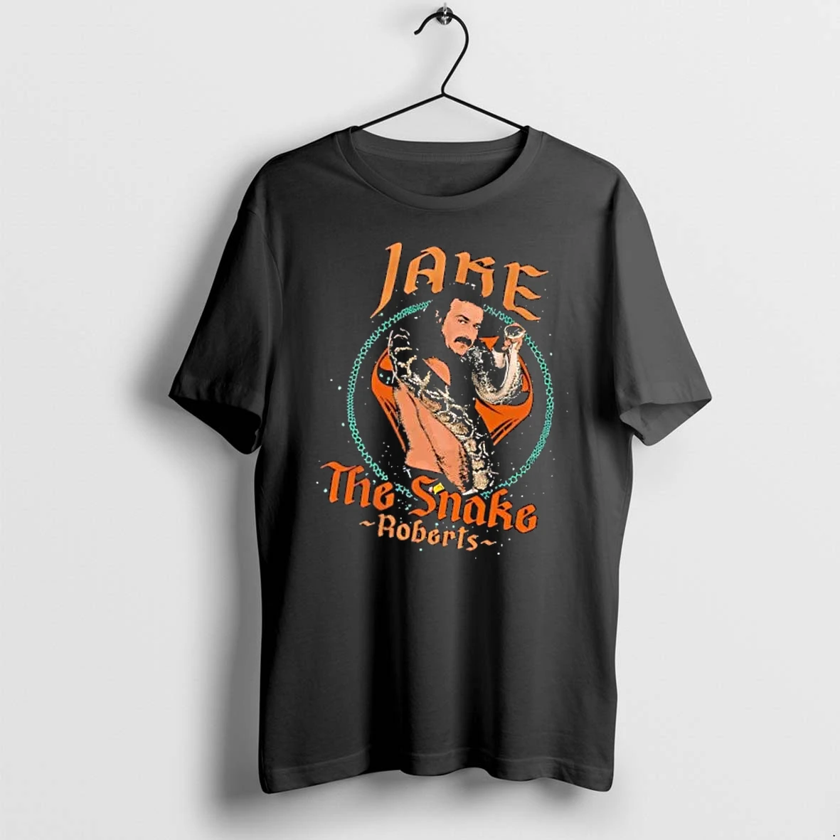 Officials Jake The Snake Roberts Pro Wrestler Holding Python Halftone Frame Mens T Shirt Sweater Hoodie