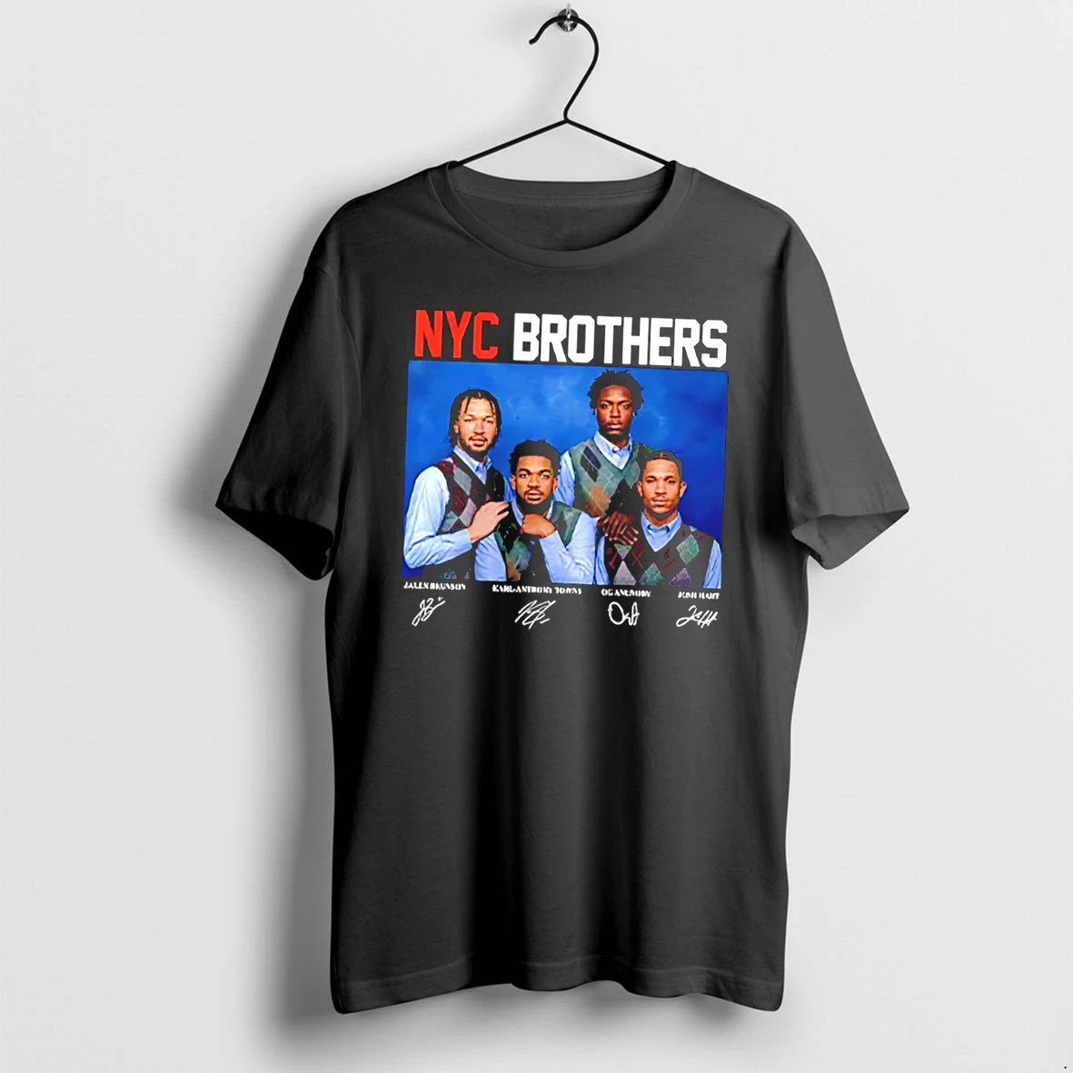 Officials Jalen Brunson Karl Anthony Towns Og Anunoby Josh Hart Nyc Brothers Tee T Shirt Sweater Hoodie