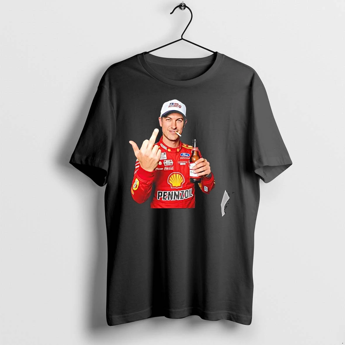 Officials Joey Logano Team Penske Nascar Pennzoil Shell Hunt Brothers Pizza Middle Finger Premium T Shirt Sweatshirt Hoodie
