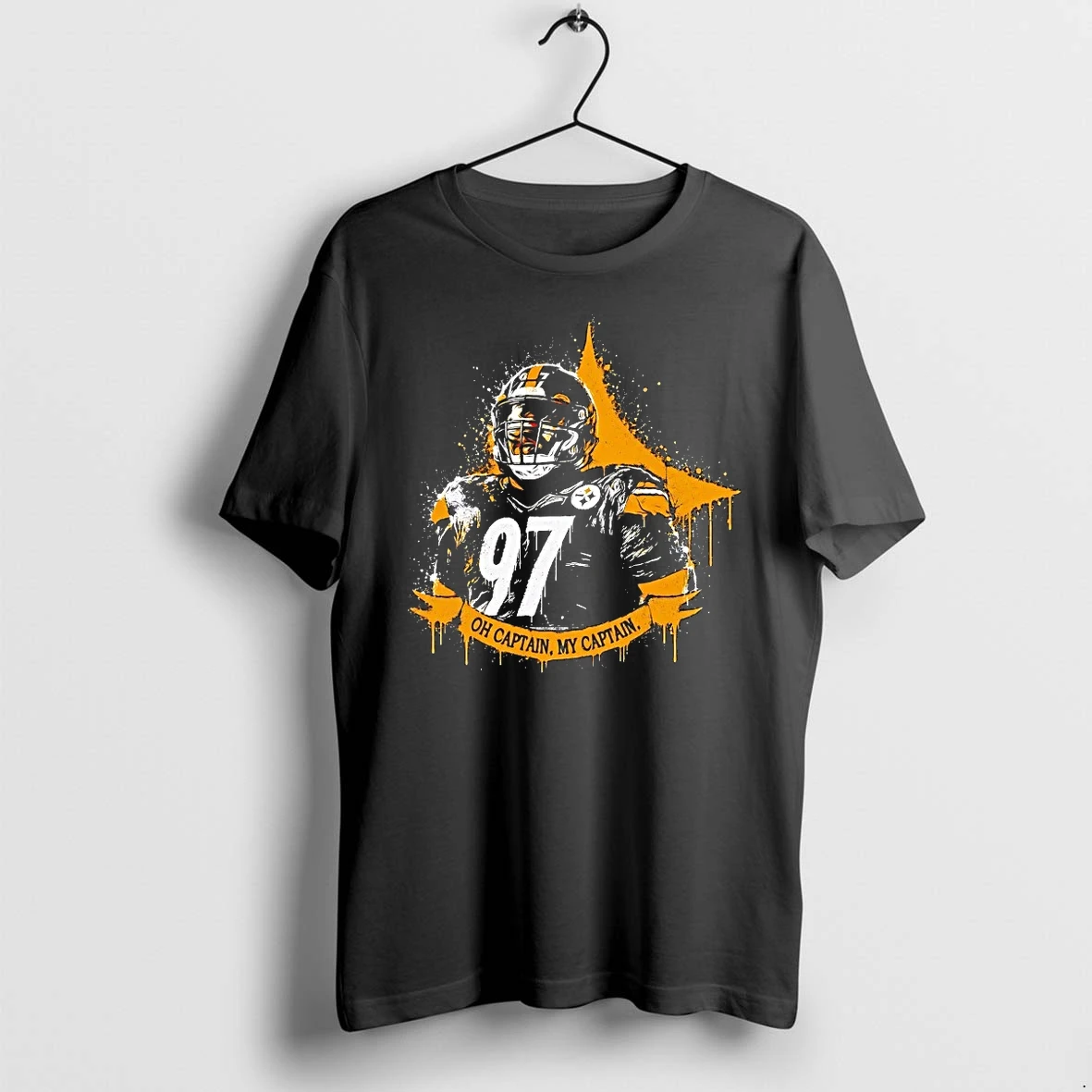 Officials Joey Porter Jr Pittsburgh Steelers Oh Captain My Captain T Shirt Sweater Hoodie