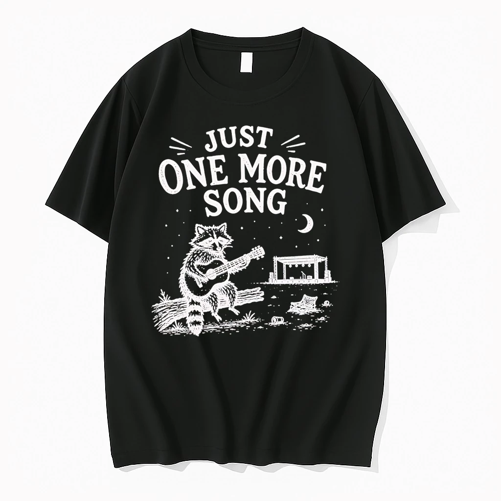 Officials Just One More Song Raccoon Playing Guitar T Shirt Sweater Hoodie