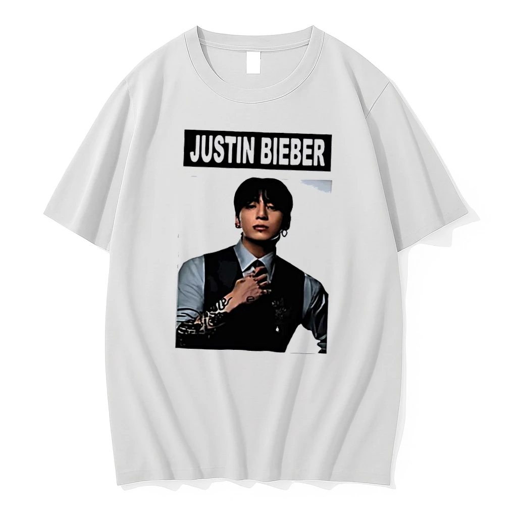 Officials Justin Bieber Korean Singer Dark Suit Adjusting Tie Tattoo Photo White Womens Premium T Shirt Sweatshirt Hoodie