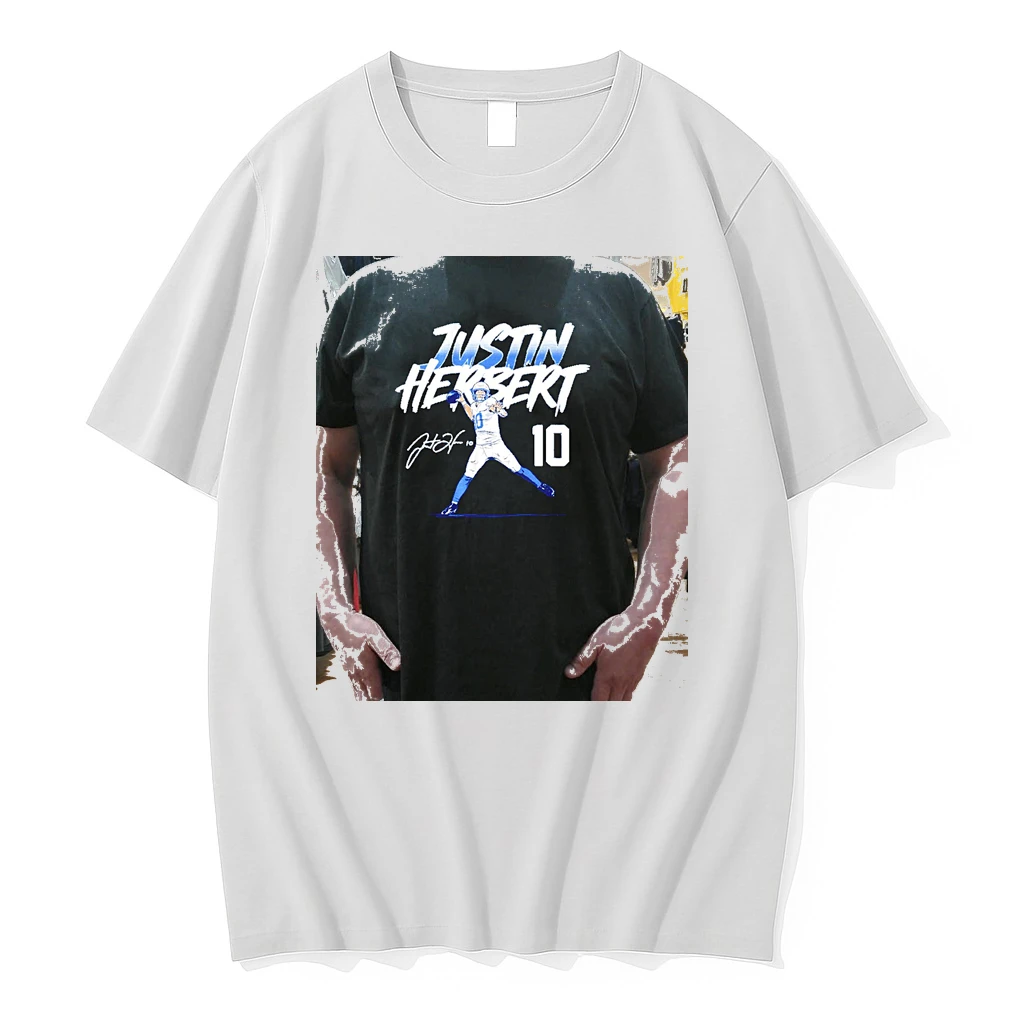Officials Justin Herbert Los Angeles Chargers Name Number Pose Signature Premium T Shirt Sweatshirt Hoodie