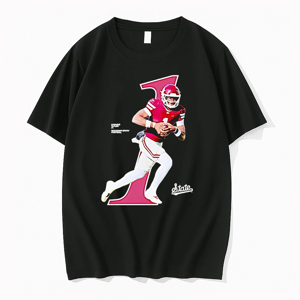 Officials Kamario Taylor Plyer Number One Of Mississippi State Bulldogs Football Graphic T Shirt Sweater Hoodie