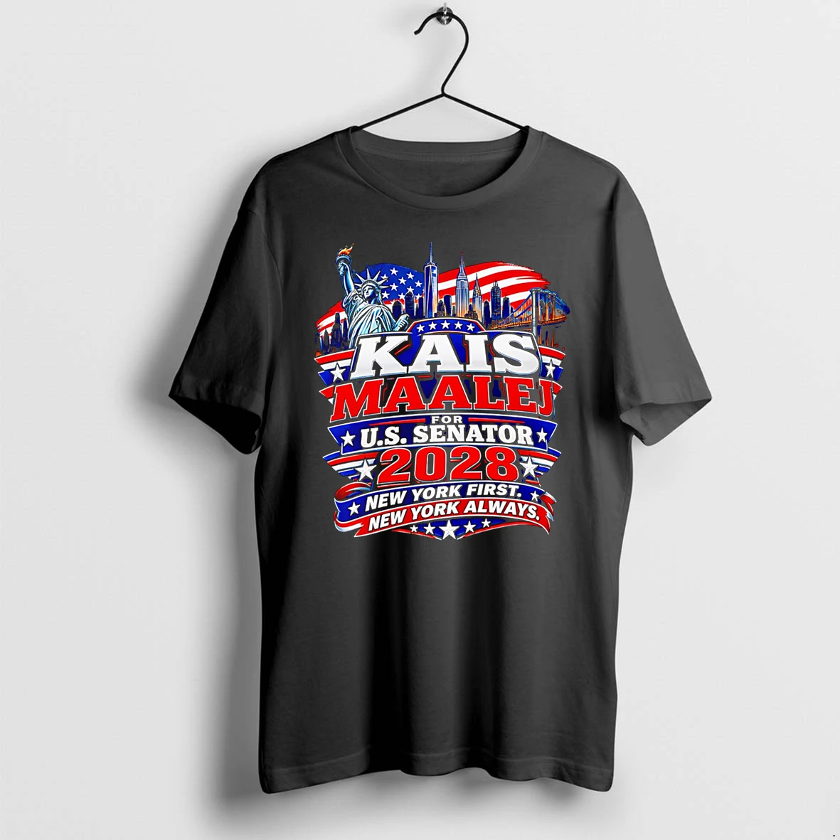 Officials Kais Maalej For U S Senator 2028 New York First New York Always T Shirt Sweater Hoodie