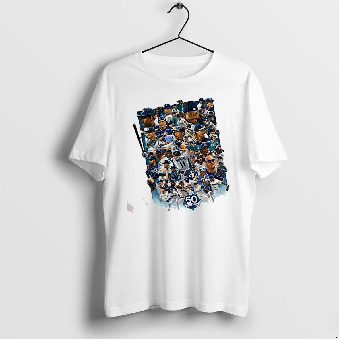 Officials Ken Griffey Jr Edgar Martinez Ichiro Suzuki Seattle Mariners 50 Seasons Mlb Premium T Shirt Sweatshirt Hoodie