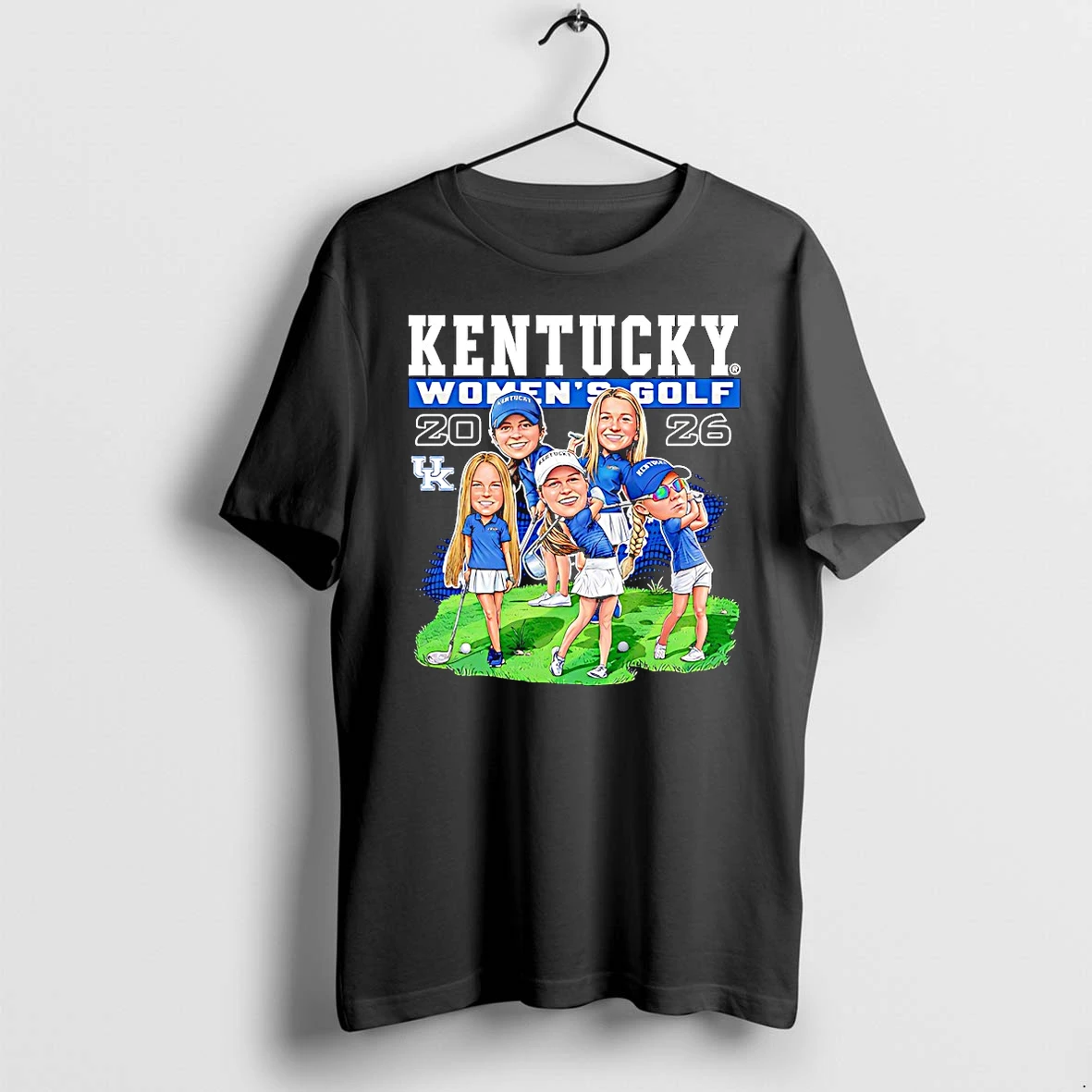 Officials Kentucky Wildcats Ncaa Womens Golf Team 2026 Caricature T Shirt Sweater Hoodie