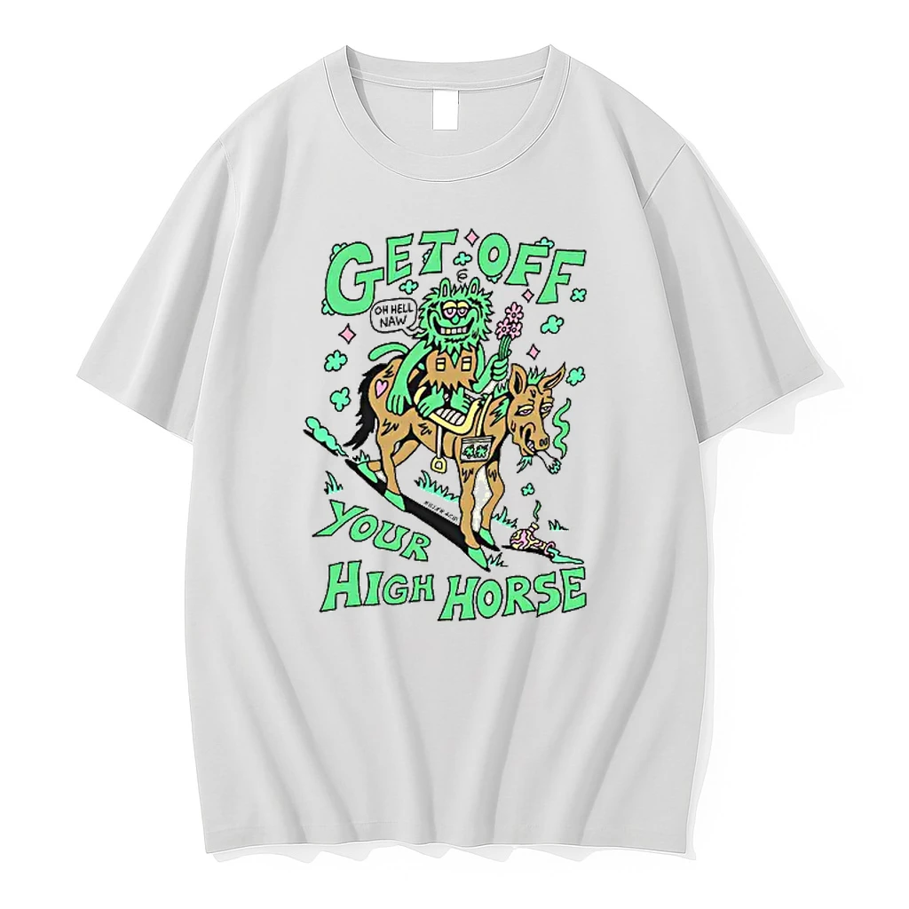 Officials Killer Acid Cartoon Character Get Off Your High Horse With Smoking Horse Women T Shirt Sweater Hoodie
