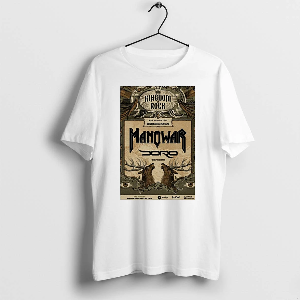 Officials Kingdom Of Rock March 8 2025 Navarra Arena In Pamplona Navarra Spain T Shirt Sweater Hoodie
