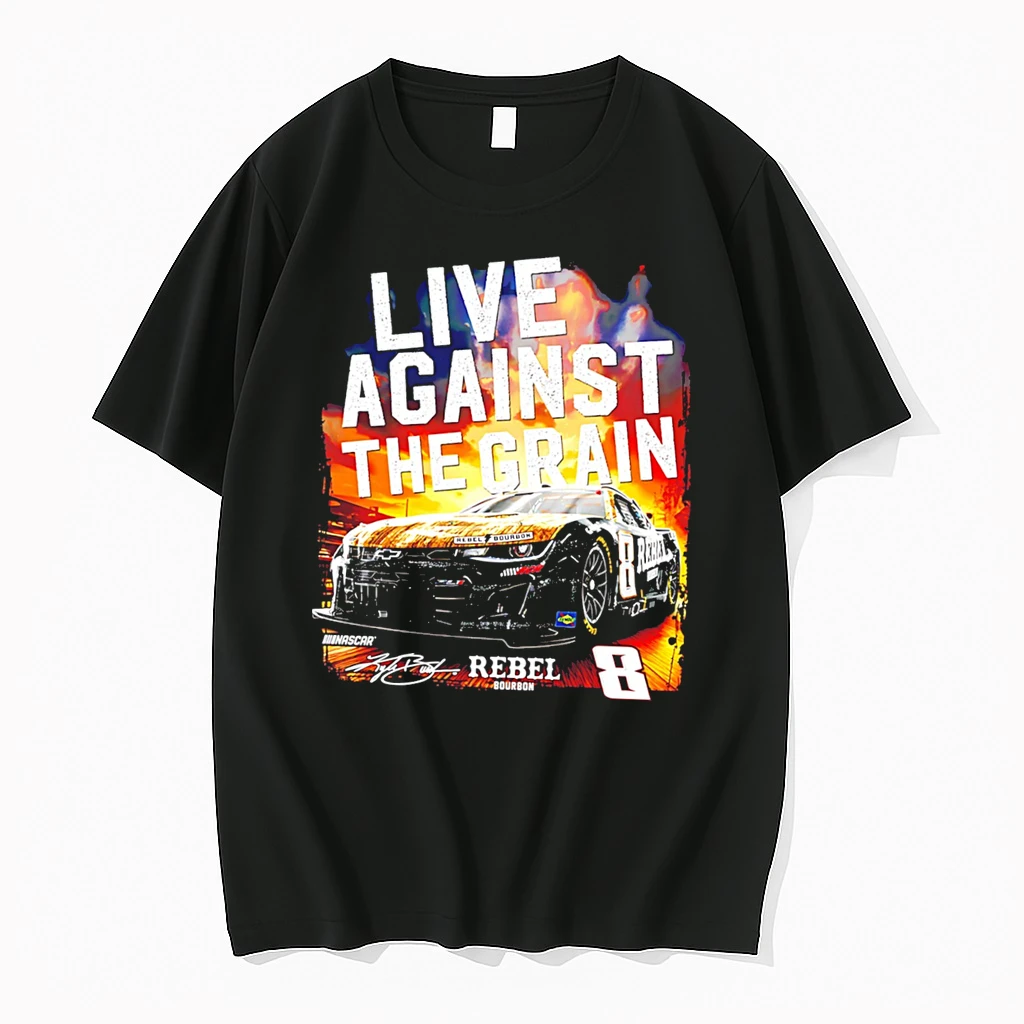 Officials Kyle Busch 8 Rebel Live Against The Grain Tee T Shirt Sweater Hoodie