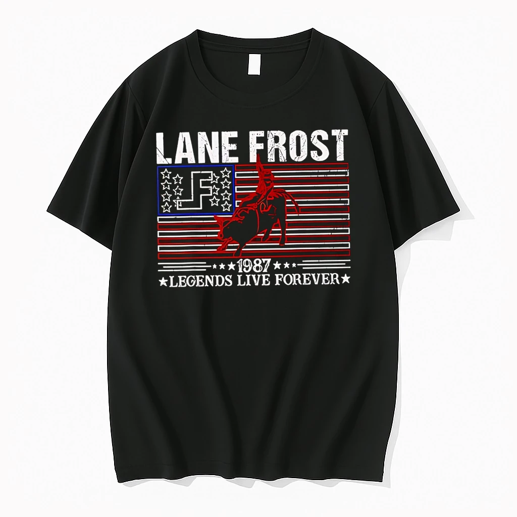 Officials Lane Frost Legends Live Together Rodeo Lover Us Flag 1987 T Shirt Sweater Hoodie