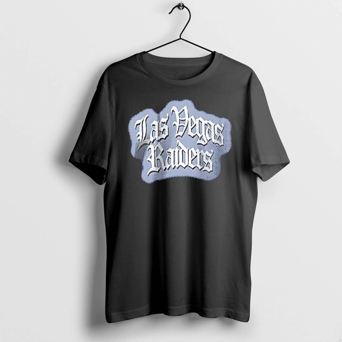 Officials Las Vegas Raiders Nfl Metallic Old English Lettering Silver Smoke Cloud Youth T Shirt Sweater Hoodie