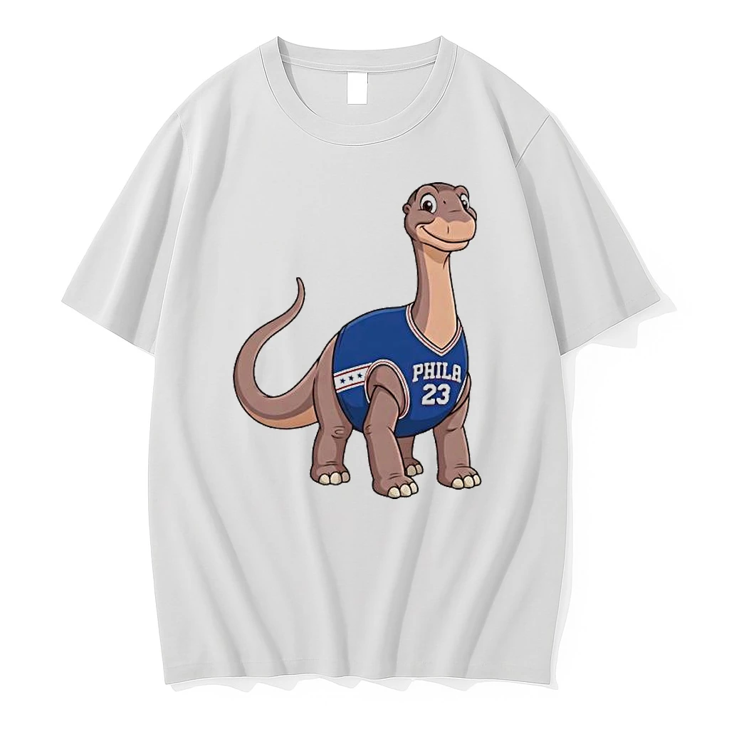 Officials Lebron James Littlefoot Philadelphia 76ers 23 Basketball Mascot Cartoon Premium T Shirt Sweatshirt Hoodie
