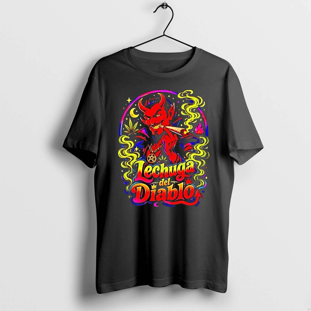 Officials Lechuga Del Diablo Devil Smoking Marijuana Premium T Shirt Sweatshirt Hoodie