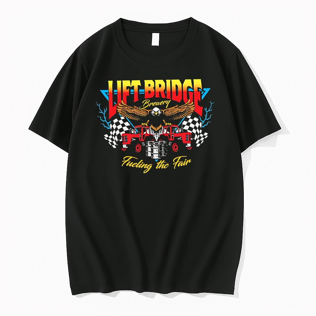 Officials Lift Bridge Brewery Fueling The Fair Eagle Tractor Checkered Flag Premium T Shirt Sweatshirt Hoodie