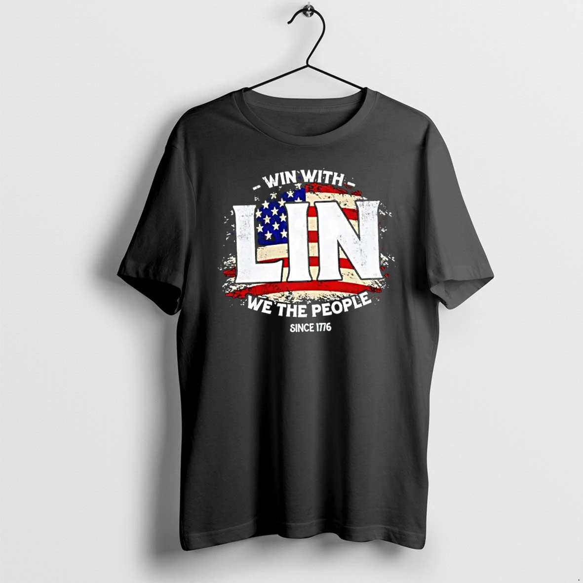 Officials Lin Wood Win With Lin We The People Since 1776 American Flag Premium T Shirt Sweatshirt Hoodie