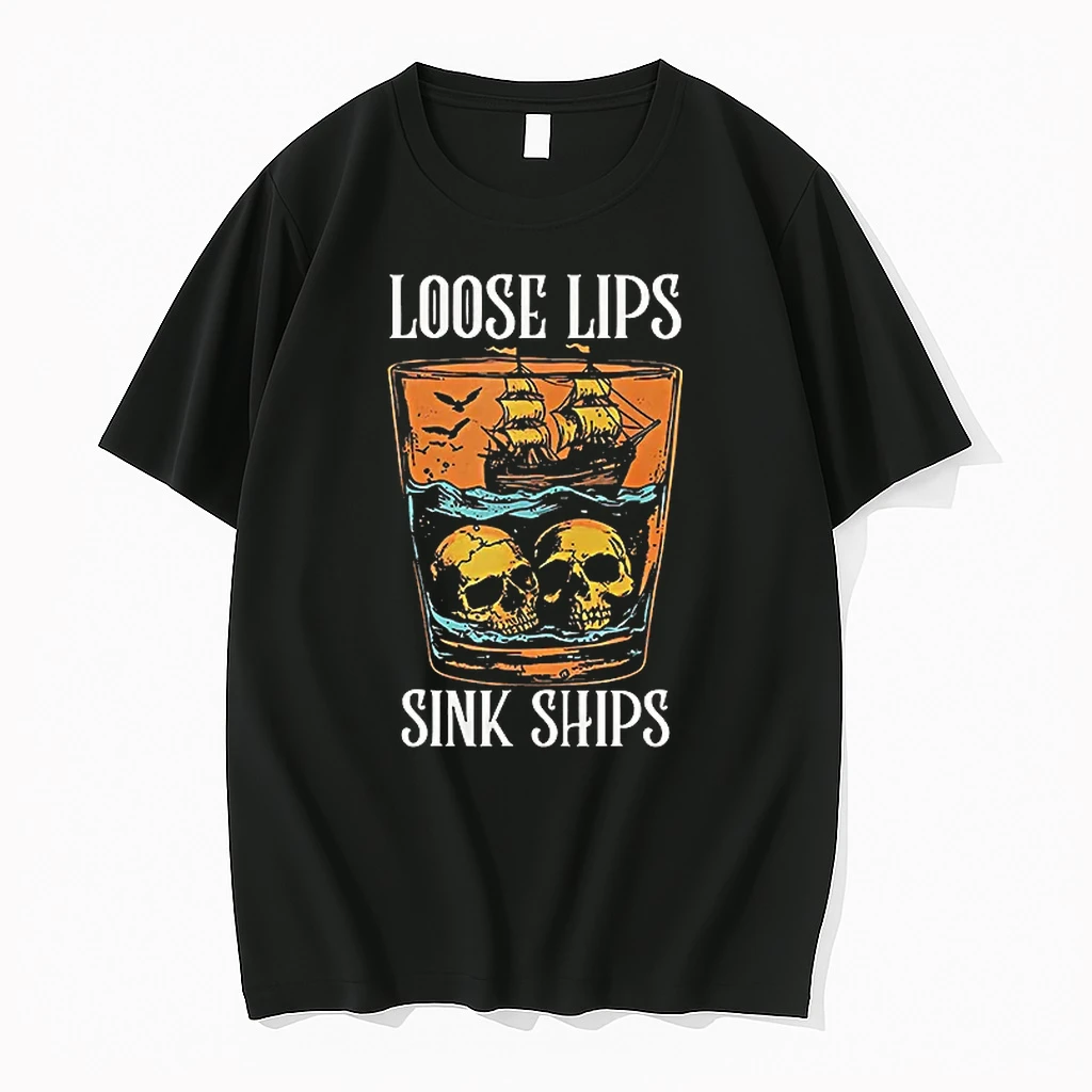 Officials Loose Lips Sink Ships Sailor Skull T Shirt Sweater Hoodie