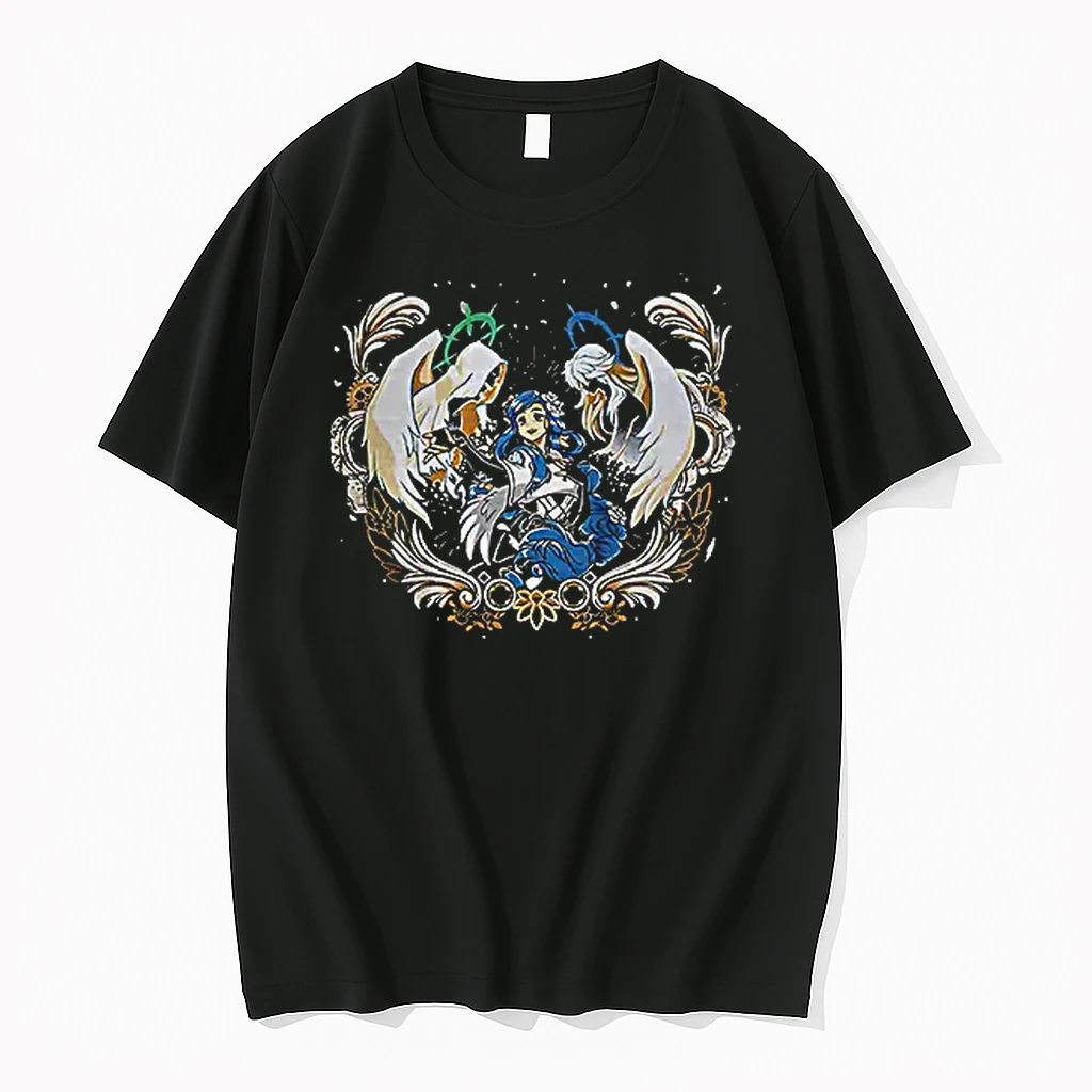 Officials Lumine Genshin Impact Character With Angelic Wings And Divine Halos T Shirt Sweater Hoodie